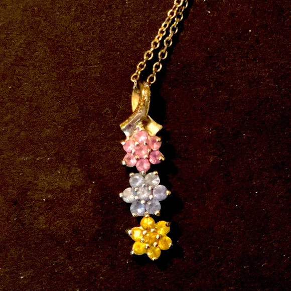 Colored Sapphire Necklace - Picture 1 of 4